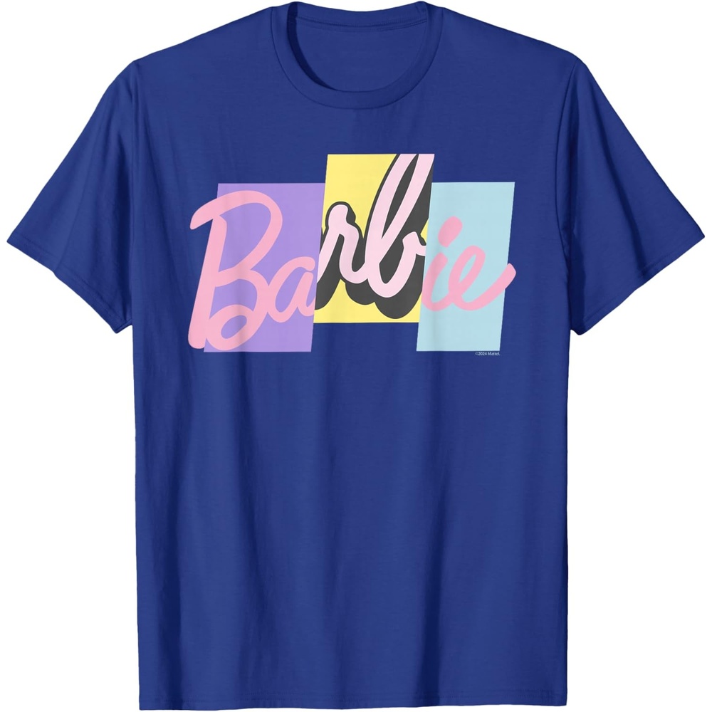 imageBarbie Mixed Pastel Logo TShirtRoyal Blue