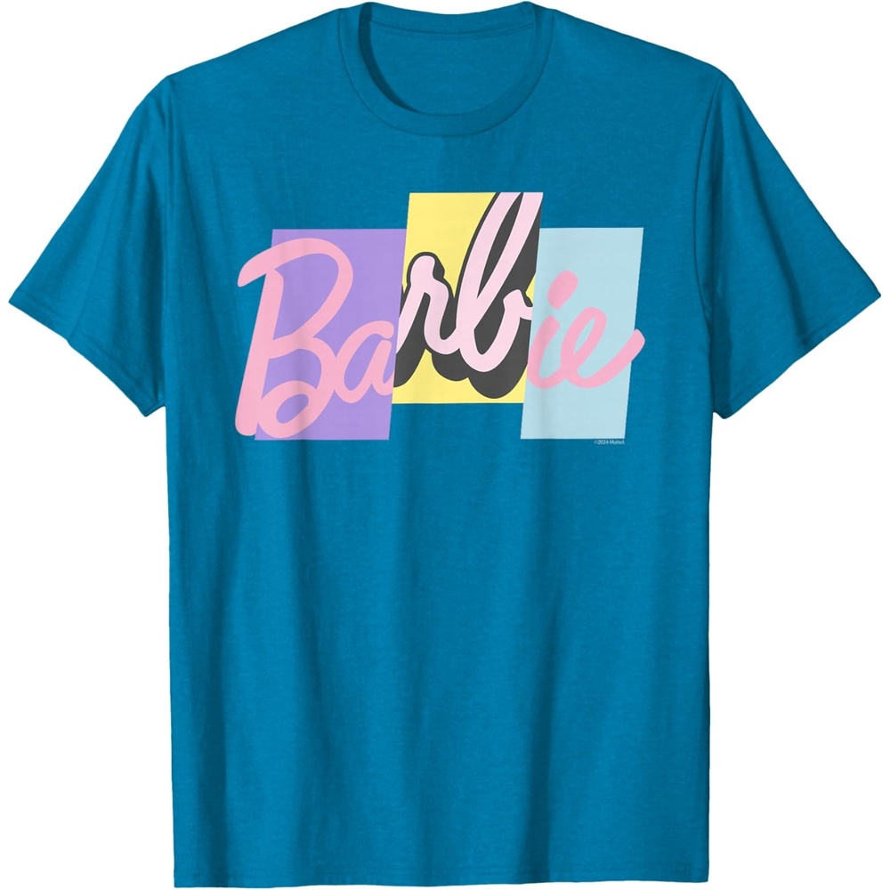 imageBarbie Mixed Pastel Logo TShirtSapphire Blue