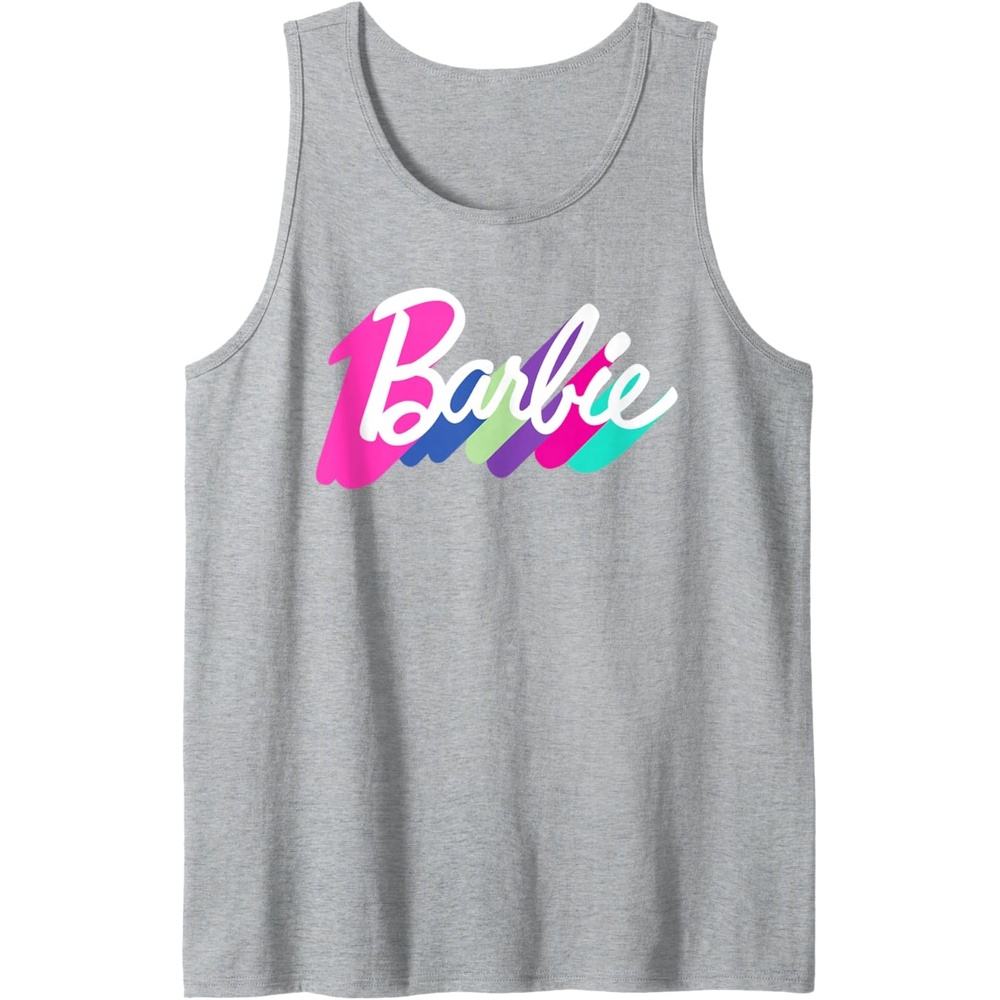 imageBarbie Multicolor Logo Tank TopHeather Grey