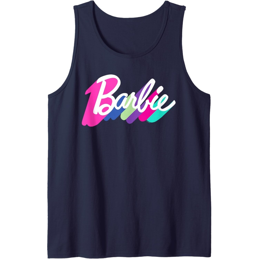 imageBarbie Multicolor Logo Tank TopNavy Blue