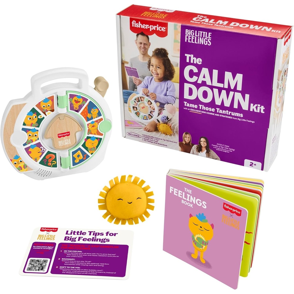 imageFisherPrice Toddler Toys Big Little Feelings Calm Down Kit 4Piece Set of Activities amp Parenting Tips for Social Emotional Development Kids Ages 2 Years