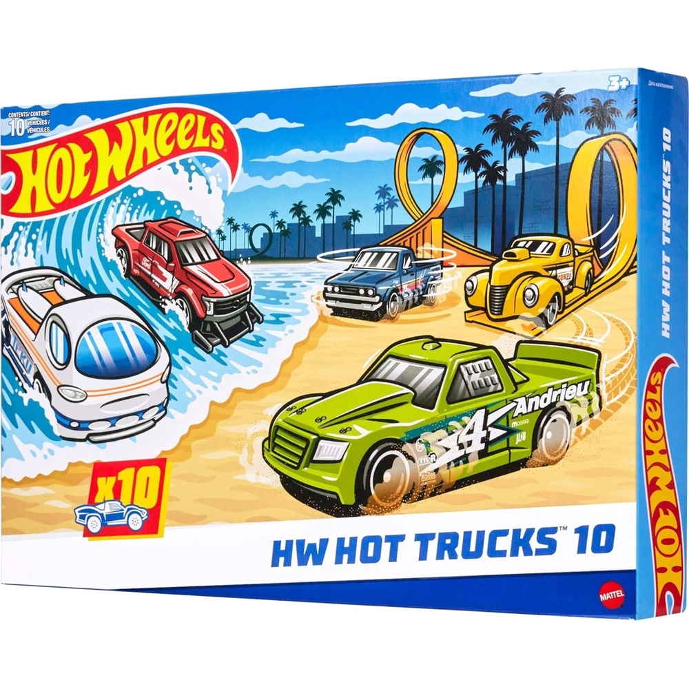 image:imageHot Wheels 10Pack of Toy Race Cars Includes 164 Scale Corvette Lamborghini McLaren amp Hot Wheels Originals Amazon Exclusive10Pack Trucks 2024 Mix
