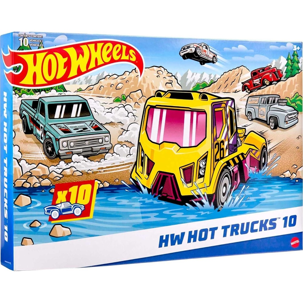 image:imageHot Wheels 10Pack of Toy Race Cars Includes 164 Scale Corvette Lamborghini McLaren amp Hot Wheels Originals Amazon Exclusive10Pack Trucks