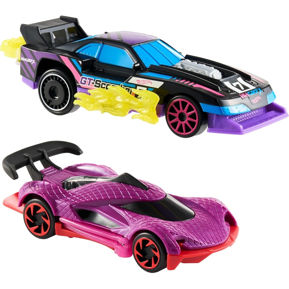 image:imageHot Wheels Lets Race Activate Toy Car 2Pack GTScorcher amp Street Shrieker Roll to Transform or Reveal Surprise Feature Like in the Netflix Series