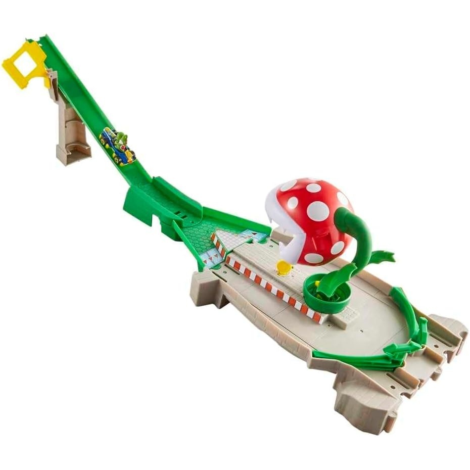 image:imageHot Wheels Mario Kart Piranha Plant Track Playset with Gravity Launcher Attaching Plant and Yoshi Kart Vehicle