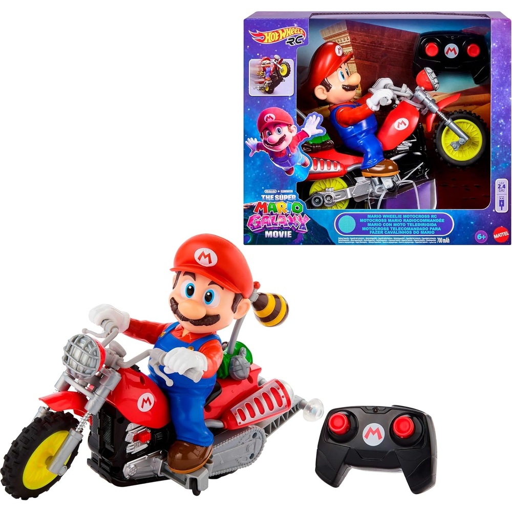 image:imageHot Wheels Mario Wheelie Motocross RC RemoteControlled BatteryPowered Vehicle
