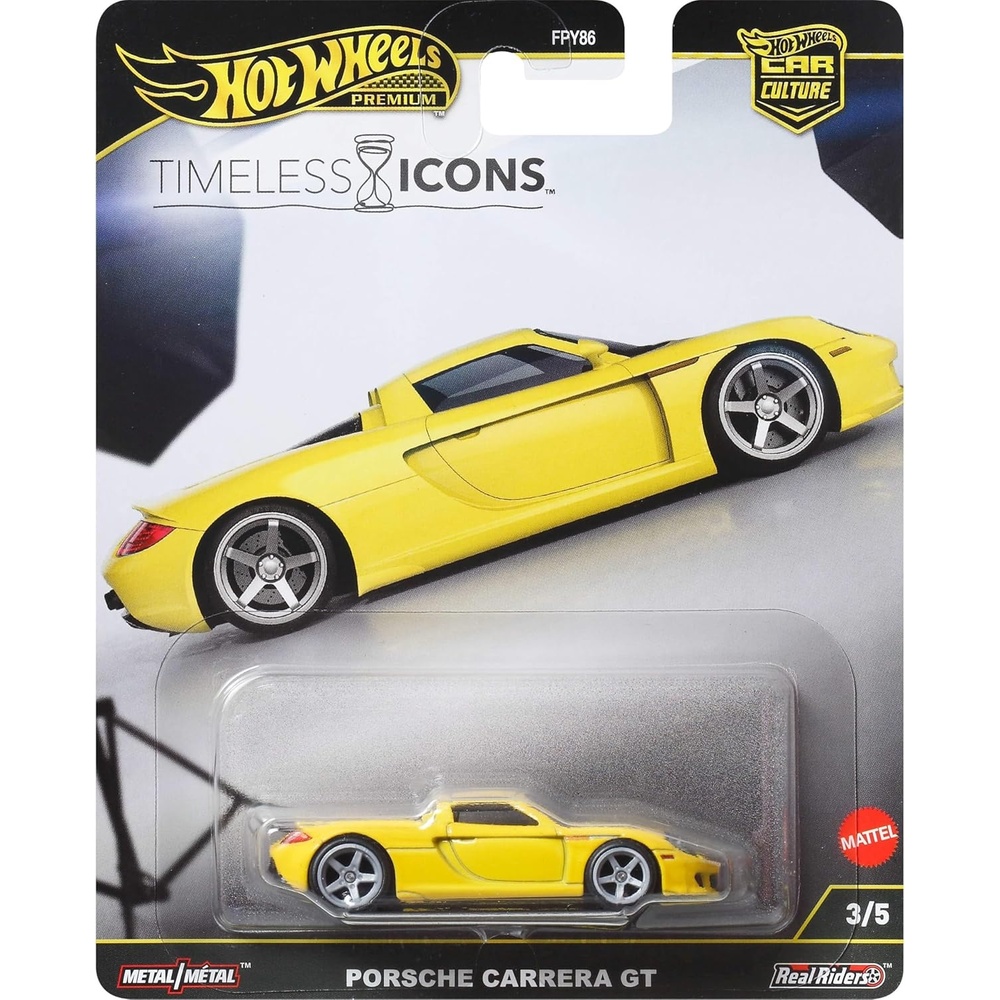 image:imageHot Wheels Premium Car Culture Collectible Toy Car 164 Scale DieCast Porsche Carrera GT Timeless Icons Vehicle with Real Riders Tires