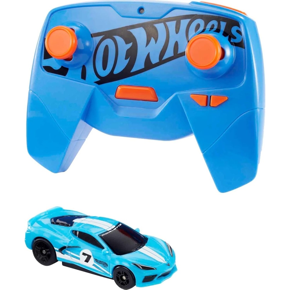 image:imageHot Wheels Toy Car RC Tesla Roadster in 164 Scale RemoteControl Vehicle with Controller amp USB Cable Works On amp Off TrackCorvette