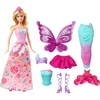 imageBarbie Doll Fantasy DressUp Set with Blonde Fashion Doll CandyInspired Clothes amp Accessories like Fairy Wings amp Mermaid TailBarbie Fantasy