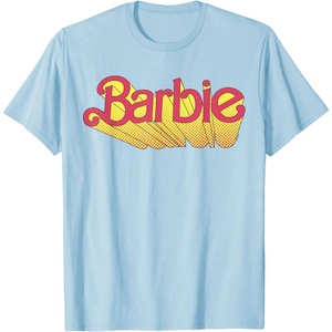 Barbie – Comic Book Logo T-Shirt(Baby Blue)