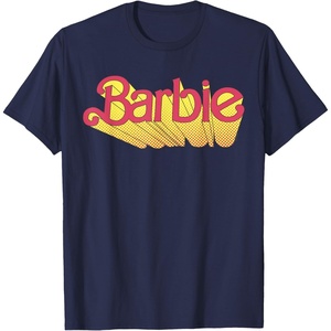 Barbie – Comic Book Logo T-Shirt(Navy Blue)
