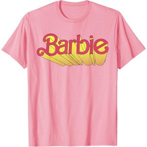 Barbie – Comic Book Logo T-Shirt(Pink)