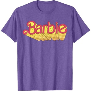 Barbie – Comic Book Logo T-Shirt(Purple Heather)
