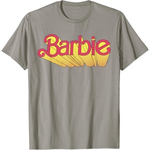 Barbie – Comic Book Logo T-Shirt(Slate Grey)