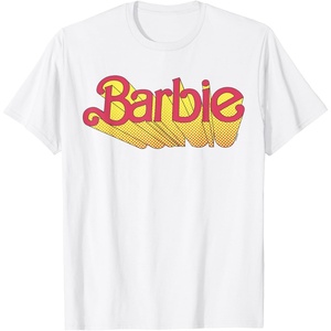 Barbie – Comic Book Logo T-Shirt(White)