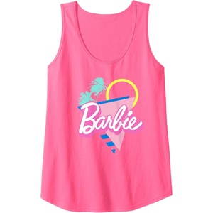 Barbie 90’s Retro Logo – Bright Pink Tank Top(Neon Pink)