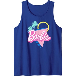 Barbie 90’s Retro Logo – Bright Pink Tank Top(Royal Blue)
