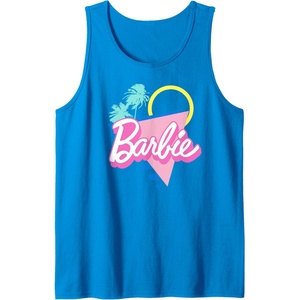 Barbie 90’s Retro Logo – Bright Pink Tank Top(Sapphire Blue)