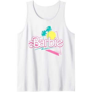 Barbie 90’s Retro Logo Tank Top(White)