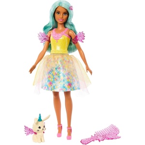 Barbie A Touch of Magic Fashion Doll, Teresa with Fantasy Outfit & Colorful Hair with Comb & Pet Accessories(Teresa)
