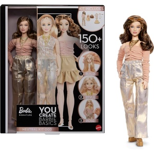 Barbie Basics You Create Neutral Kit 001 with Customizable Fashion Doll, Universal-fit Clothing & Accessories, Posable Body & Swappable Doll Head(Kit 3)