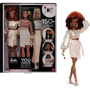 Barbie Basics You Create Neutral Kit 001 with Customizable Fashion Doll, Universal-fit Clothing & Accessories, Posable Body & Swappable Doll Head(Kit 2)