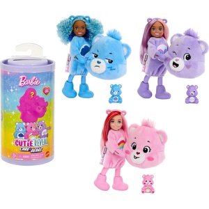 Barbie Cutie Reveal Chelsea Doll & Accessories, Care Bears Series, Small Doll with Costume & 6 Surprises (Styles May Vary)