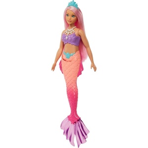 Barbie Dreamtopia Mermaid Doll with Curvy Body, Pink Hair, Pink Ombre Tail & Headband Accessory(Multicolor)