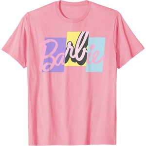 Barbie Mixed Pastel Logo T-Shirt(Pink)