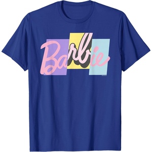 Barbie Mixed Pastel Logo T-Shirt(Royal Blue)
