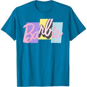 Barbie Mixed Pastel Logo T-Shirt(Sapphire Blue)