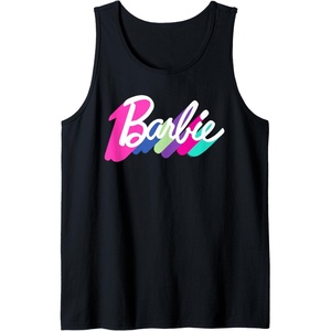 Barbie Multicolor Logo Tank Top(Black)