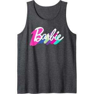 Barbie Multicolor Logo Tank Top(Dark Heather Grey)