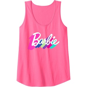 Barbie Multicolor Logo Tank Top(Neon Pink)