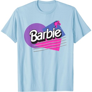 Barbie Retro Logo T-Shirt(Baby Blue)
