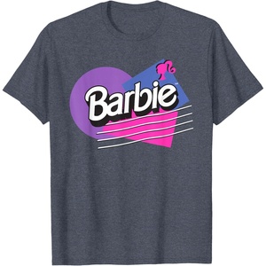 Barbie Retro Logo T-Shirt(Heather Blue)