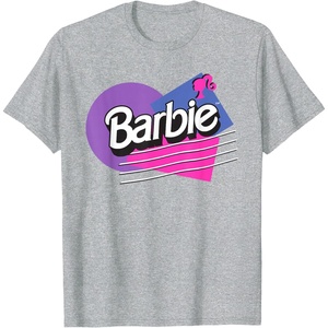 Barbie Retro Logo T-Shirt(Heather Grey)