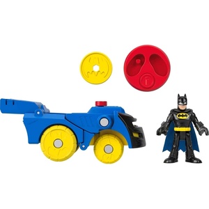 Fisher-Price Imaginext DC Super Friends Preschool Toy Head Shifters The Joker & Laff Mobile Figure Set for Pretend Play Kids Ages 3+ Years(Batman & Batmobile)