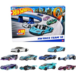 Hot Wheels 10-Pack of Toy Race Cars, Includes 1:64 Scale Corvette, Lamborghini, McLaren & Hot Wheels Originals (Amazon Exclusive)(10-pack Race Cars)