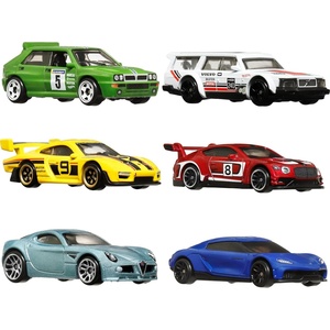 Hot Wheels Car Culture Premium 6-Pack, Set of 6 Die-Cast 1:64 Scale Euro Style Vehicles with Elevated Deco (Styles May Vary)(European 6-Pack)