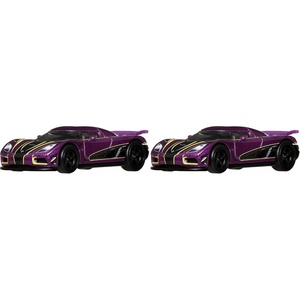 Hot Wheels Premium Car Culture Collectible Toy Car, 1:64 Scale Die-Cast Koenigsegg Agera R, Timeless Icons Vehicle with Real Riders Tires(2.56 inches (Pack of 2))
