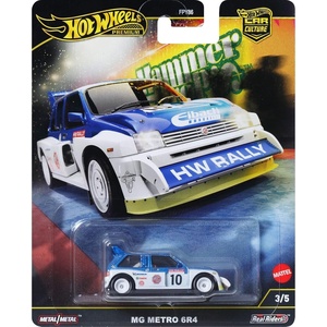 Hot Wheels Premium Car Culture Collectible Toy Car, 1:64 Scale Die-Cast Mazda 787B, Hammer Drop Vehicle with Real Riders Tires(86 MG Metro 6R4)