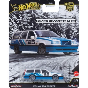 Hot Wheels Premium Car Culture Collectible Toy Car, 1:64 Scale Die-Cast Mazda 787B, Hammer Drop Vehicle with Real Riders Tires(Volvo 850 Estate)