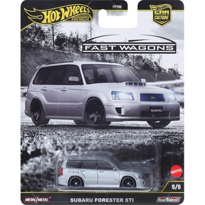 Hot Wheels Premium Car Culture Collectible Toy Car, 1:64 Scale Die-Cast Subaru Forester STI, Ronin Run 2 Vehicle with Real Riders Tires