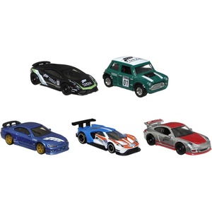 Hot Wheels Premium Car Culture Set of 5 Toy Cars in Collectible Container, Che Figata Die-Cast 1:64 Scale 5-Pack(Motorsport)