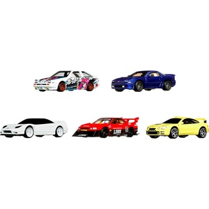 Hot Wheels Premium Car Culture Set of 5 Toy Cars in Collectible Container, Che Figata Die-Cast 1:64 Scale 5-Pack(Mountain Drifters)