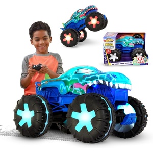 Hot Wheels RC Monster Trucks Mega-Wrex in 1:6th Scale, Extra Large Remote-Control Toy Truck, More Than 2ft Long(Blue)