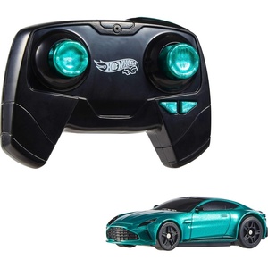 Hot Wheels RC Toy Car, Remote-Control Ferrari SF90 Stradale Assetto Fiorano in 1:64 Scale, Race On- and Off- Track, Booster Button for Speed(Aston Martin Vantage)