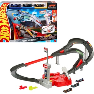 Hot Wheels Toy Car Track Set, 3 Formula 1 Die-Cast Vehicles in 1:64 Scale: McLaren F1 Team, Alpine & VCARB, Sprint Race Circuit (Teams May Vary)(Track)