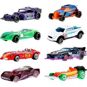 Hot Wheels Toy Cars & Trucks, Let’s Race 8-Pack, Set of 8 1:64 Scale Vehicles from the Animated Netflix Show(8-Pack)
